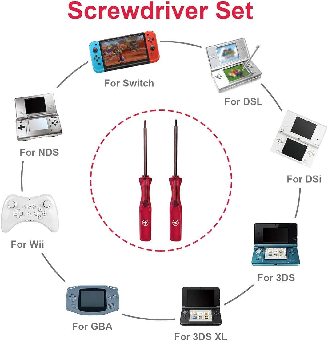 Mcbazel Tri-Wing & Phillips Screwdriver Set for Nintendo Switch, Switch 2 Joycon, Switch OLED/Lite, GameCube, Wii, GBA, 3DS, NDS, Dsi, Wii, PS4 Controller – 2-in-1 Magnetic Precision Repair Kit - Image 8