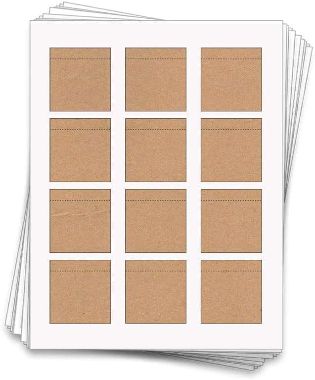 60 Dashleigh Kraft Lip Balm Labels – Perfect for Lip Gloss & Lip Stain Bottles, Inkjet or Laser Printable, 2 x 2.15 in. - Image 1