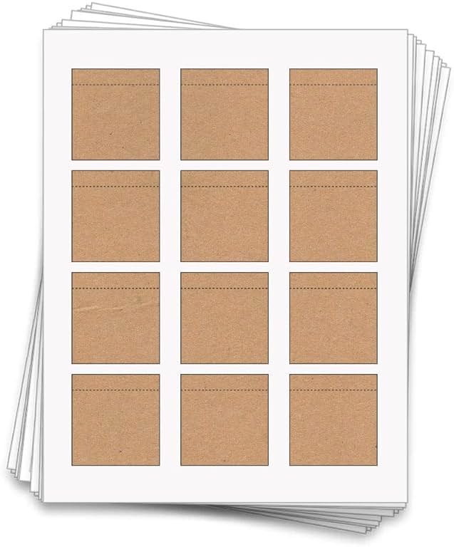 60 Dashleigh Kraft Lip Balm Labels – Perfect for Lip Gloss & Lip Stain Bottles, Inkjet or Laser Printable, 2 x 2.15 in. - Product Image