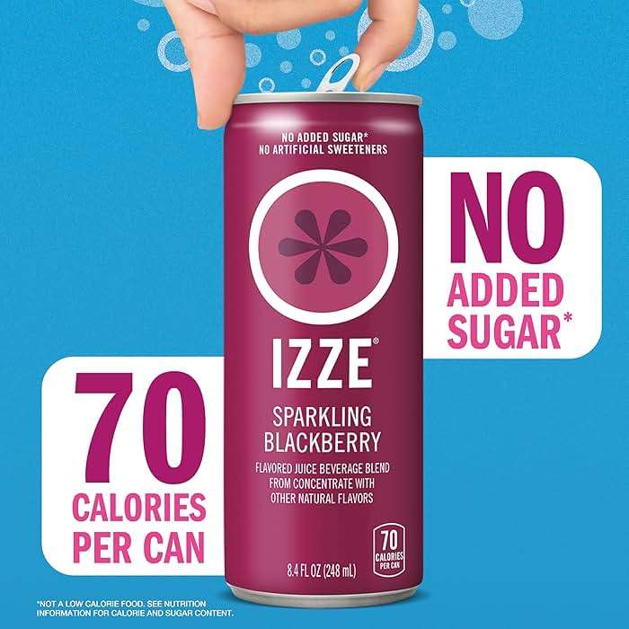 Izze Sparkling Juice, 4 Flavor Variety Pack, 8.4 Fl Oz (24 Count) - Image 5