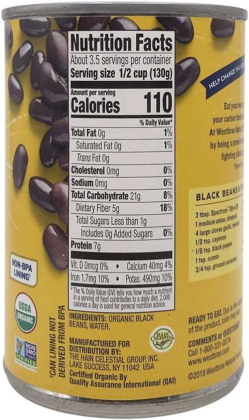 Westbrae Natural Vegetarian Organic Black Beans - 15 oz - Image 2