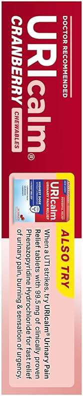 Uricalm Cranberry, Daily Dietary Supplement Chewable with D-Mannose, Berry, 60 Count - Image 6