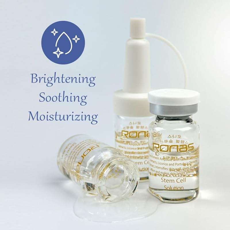 Ronas Stem Cell Solution ampoules Anti Aging Formula Best Anti Aging Serum Plant Stem Cells Hyaluronic Acid Restore Replenish Skin Smooth Wrinkles All Skin type 0.16oz 10vial - Image 6
