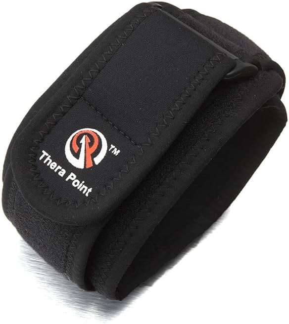 Thera Point Elbow Brace Support Strap, Tennis Elbow and Golfer’s Elbow Relief, Compression Band for Sports Injury Recovery (Small/Medium 8" - 10") - Image 1