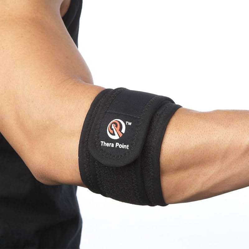 Thera Point Elbow Brace Support Strap, Tennis Elbow and Golfer’s Elbow Relief, Compression Band for Sports Injury Recovery (Small/Medium 8" - 10") - Image 4