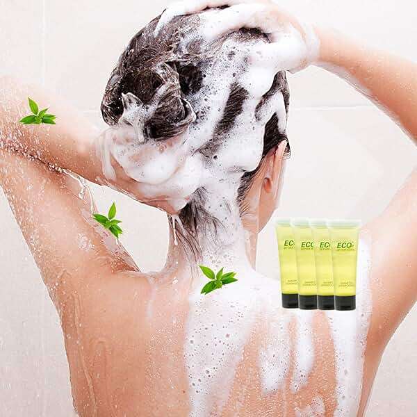 ECO Amenities, 200 PACK: Mini Size 1 Ounce Travel Shampoo & Conditioner Sets, Green Tea Scent - 2 in 1 Shampoo & Conditioner, Natural, Cruelty-Free, Sustainably Packed, TSA Approved - Image 2