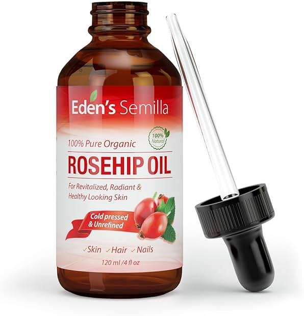 100% Pure Rosehip Oil - 4 OZ - Certified ORGANIC - Cold pressed & unrefined - NON Greasy HIGH absorbency - Use daily - nourishes, hydrates and visibly reduces fine lines, scars, stretch marks and skin - Image 4