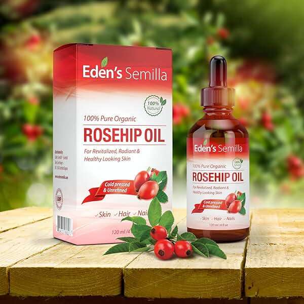 100% Pure Rosehip Oil - 4 OZ - Certified ORGANIC - Cold pressed & unrefined - NON Greasy HIGH absorbency - Use daily - nourishes, hydrates and visibly reduces fine lines, scars, stretch marks and skin - Image 6