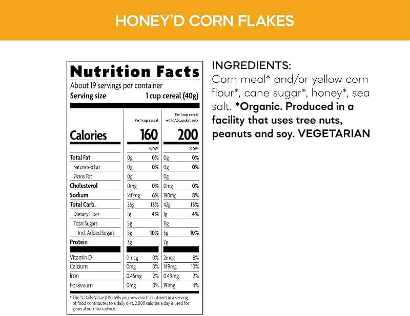Natures Path, Cereal Honeyd Corn Flakes Organic, 10.6 Ounce - Image 2