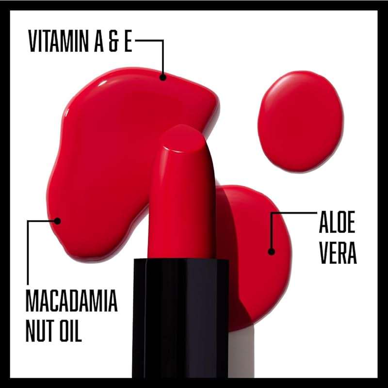 wet n wild Silk Finish Lipstick, Hydrating Rich Buildable Lip Color, Formulated with Vitamins A,E, & Macadamia for Ultimate Hydration, Cruelty-Free & Vegan - Dark Wine - Image 4