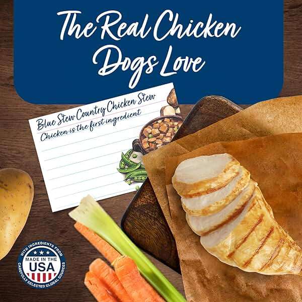 Blue Buffalo Blue’s Stew Country Chicken Stew Natural Grain Free Wet Dog Food with Real Chicken, Peas, Carrots, & Potatoes in Thick Savory Gravy, Natural Ingredients, 12.5-oz Cans (12 Count) - Image 3