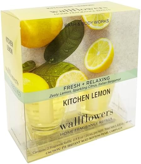Bath & Body Works Wallflowers Home Fragrance Refill Bulbs 2 Pack Kitchen Lemon - Product Image
