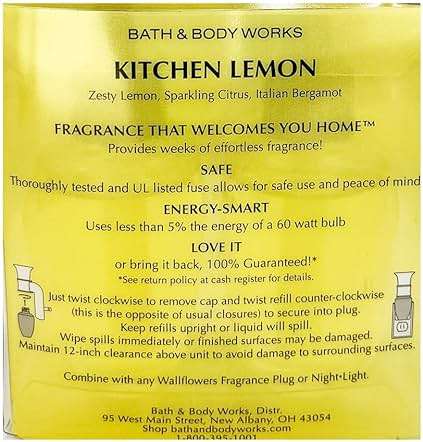 Bath & Body Works Wallflowers Home Fragrance Refill Bulbs 2 Pack Kitchen Lemon - Image 3