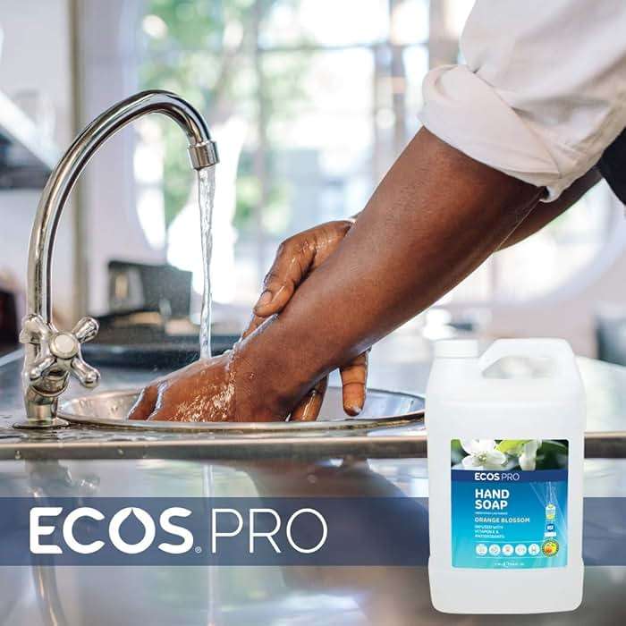 ECOS PRO Hand Soap Refill | Hypoallergenic | Readily Biodegradable Formula | With Vitamin E & Antioxidants | Made In The USA | Orange Blossom 1 GALLON/ 128 Fl Oz (Pack of 4) - Image 3