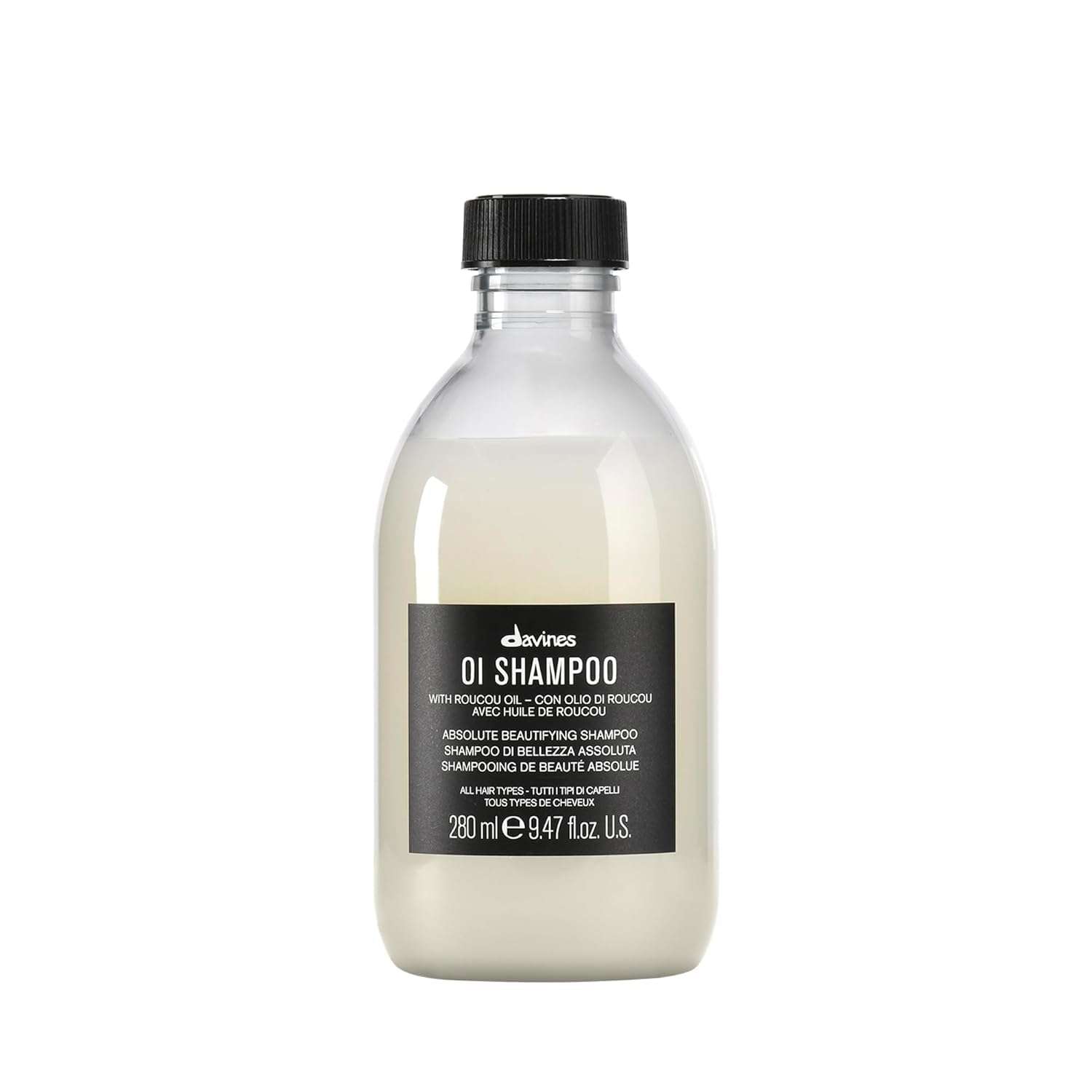 Davines OI Shampoo, Milky-Smooth Hydrating Cleanser for All Hair Types - Antioxidant-Rich Formula with Roucou Oil for Extraordinary Shine, Softness, Volume & Protection, Sulfate-Free - Image 1