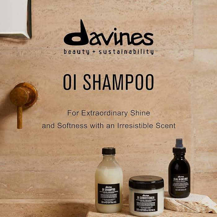 Davines OI Shampoo, Milky-Smooth Hydrating Cleanser for All Hair Types - Antioxidant-Rich Formula with Roucou Oil for Extraordinary Shine, Softness, Volume & Protection, Sulfate-Free - Image 2