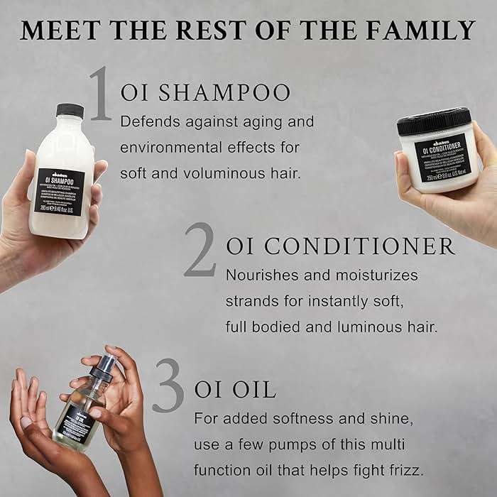 Davines OI Shampoo, Milky-Smooth Hydrating Cleanser for All Hair Types - Antioxidant-Rich Formula with Roucou Oil for Extraordinary Shine, Softness, Volume & Protection, Sulfate-Free - Image 7