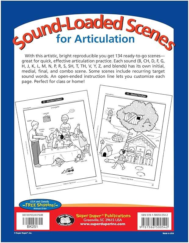 Super Duper Publications | 134 Sound-Loaded Scenes for Articulation: 20 Sounds plus Blends Book | Educational Learning Resource for Children - Image 8