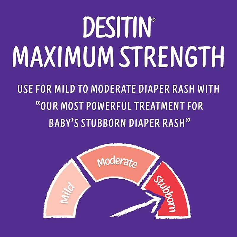 Desitin Maximum Strength Paste, 40% Zinc Oxide Paste, Diaper Rash Healing Ointment for Immediate Relief, Dermatologist Pediatrician Tested, Helps Heal Diaper Rash, Protects Up to 12 Hours, 4.8 Oz Tube - Image 4