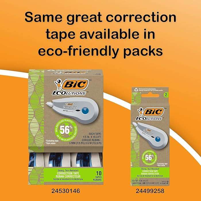 BIC Wite-Out EZ Correct Correction Tape, White, No Dry Time, Tear Resistant Tape, 2-Count - Image 2