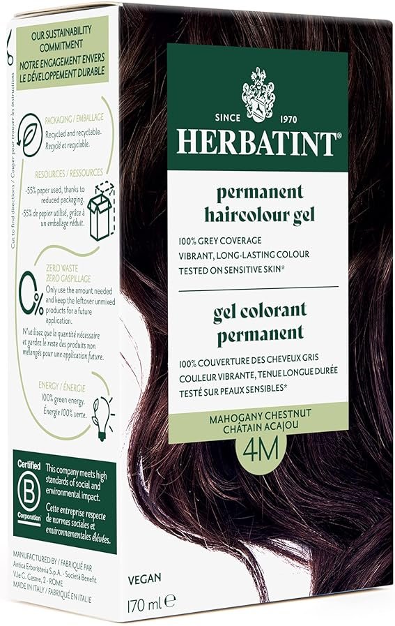 Herbatint 4M Mahogany Chestnut Permanent Hair Colour, 4 OZ - Product Image