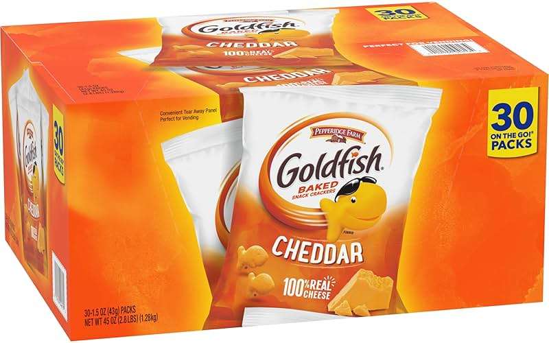 Goldfish Cheddar Crackers, 1.5 oz. Snack Packs, 30 Count - Image 9