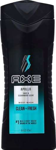 AXE Body Wash for Long Lasting Freshness Apollo Sage and Cedarwood Men's Body Wash with Odor-Busting Prebiotics 16 oz - Image 2