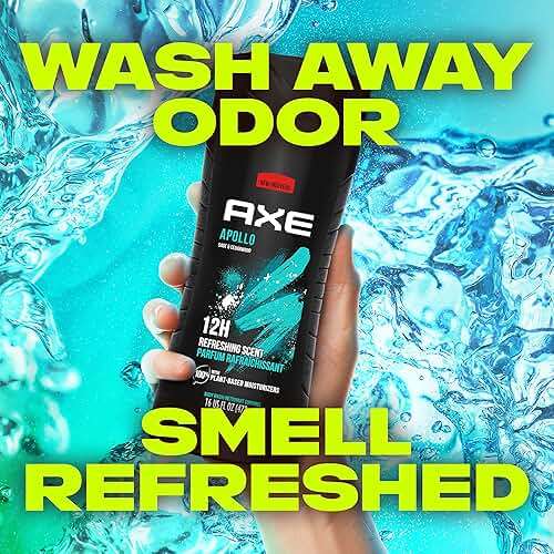 AXE Body Wash for Long Lasting Freshness Apollo Sage and Cedarwood Men's Body Wash with Odor-Busting Prebiotics 16 oz - Image 8