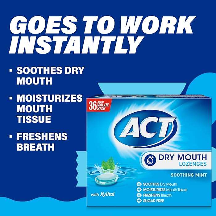 ACT Dry Mouth Moisturizing Gum With Xylitol, Soothes, Moisturizes & Freshens, Soothing Mint, Value Size, 36 ct. - Image 4