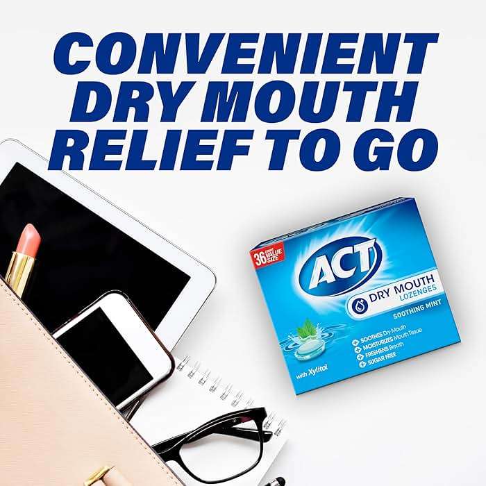 ACT Dry Mouth Moisturizing Gum With Xylitol, Soothes, Moisturizes & Freshens, Soothing Mint, Value Size, 36 ct. - Image 8