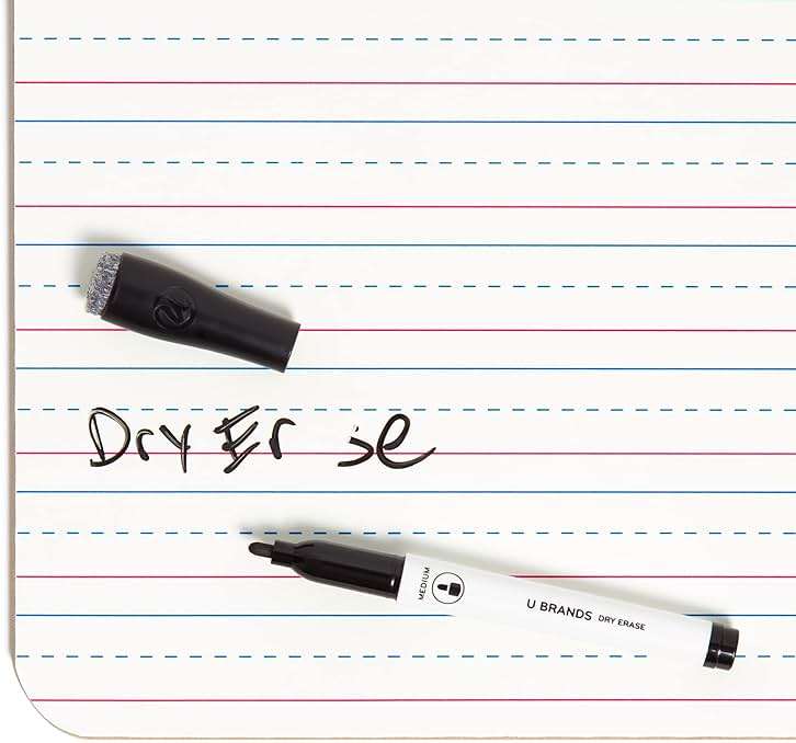 U Brands Dry Erase Lap Board, Double Sided, 9" x 12" Inches, Dry Erase Marker Included, Small White Board, 1 Count - Image 3