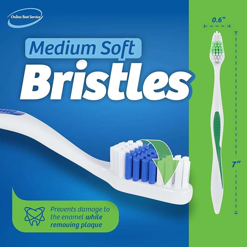 Online Best Service 100 Pack Toothbrush Standard Classic Medium Soft Toothbrush Bulk Individually Wrapped - Image 5