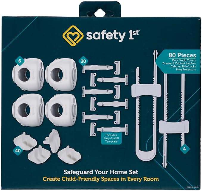 Safety 1st Home Safeguarding and Childproofing Set (80 Pcs), White - Image 1
