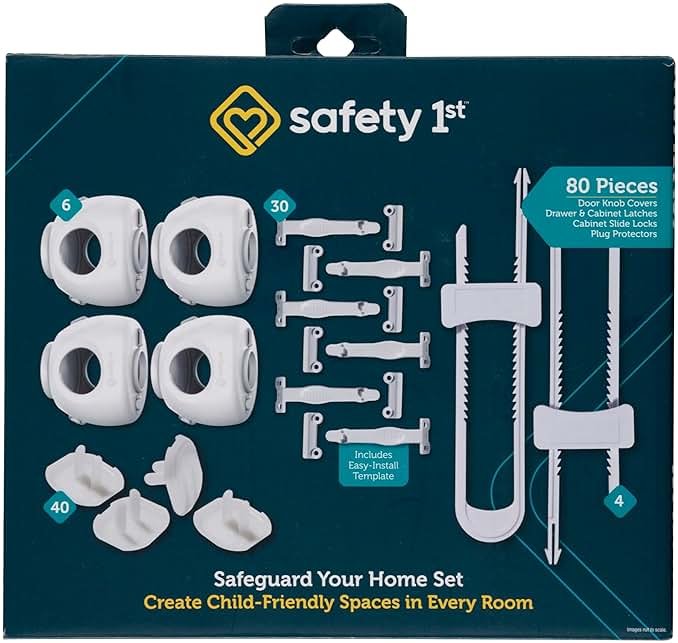 Safety 1st Home Safeguarding and Childproofing Set (80 Pcs), White - Product Image