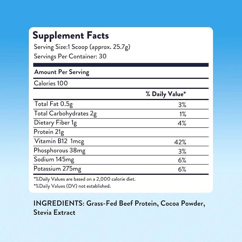 Equip Foods Prime Protein Powder | Clean, Grass Fed Beef Protein Powder | Carnivore Protein Isolate | Paleo, Keto Friendly | Gluten & Dairy Free | Helps Build & Repair Tissue | 30 Servings, Chocolate - Image 6