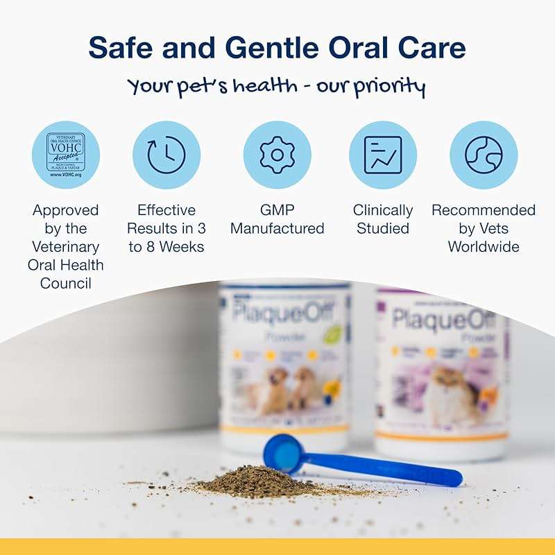 ProDen PlaqueOff Powder for Pets - Cat & Dog Breath Freshener - Plaque & Tartar Remover for Pet Oral Care - 60g - Image 2