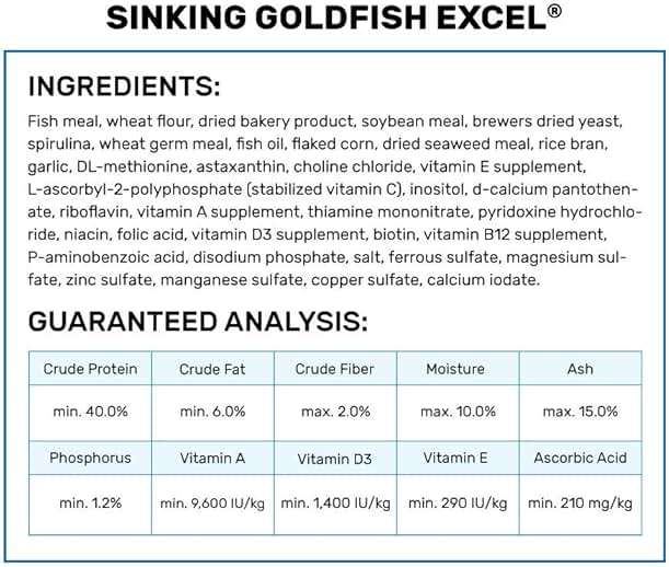 Hikari Sinking Goldfish Excel Fish Food, 3.8 oz. (110g) - Image 3