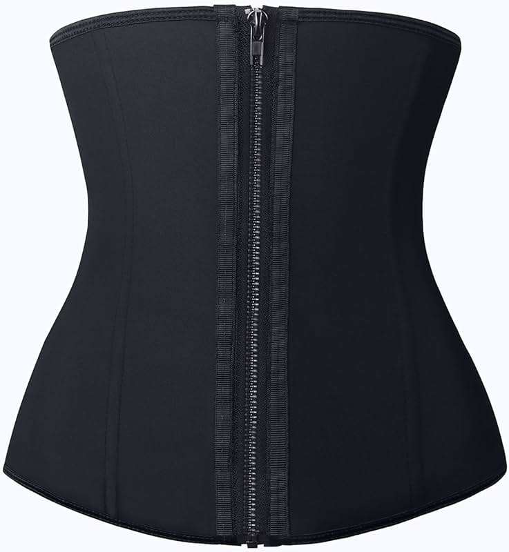 YIANNA Latex Waist Trainer for Women Tummy Control Zipper Underbust Corset Cincher Hourglass Body Shaper - Image 2