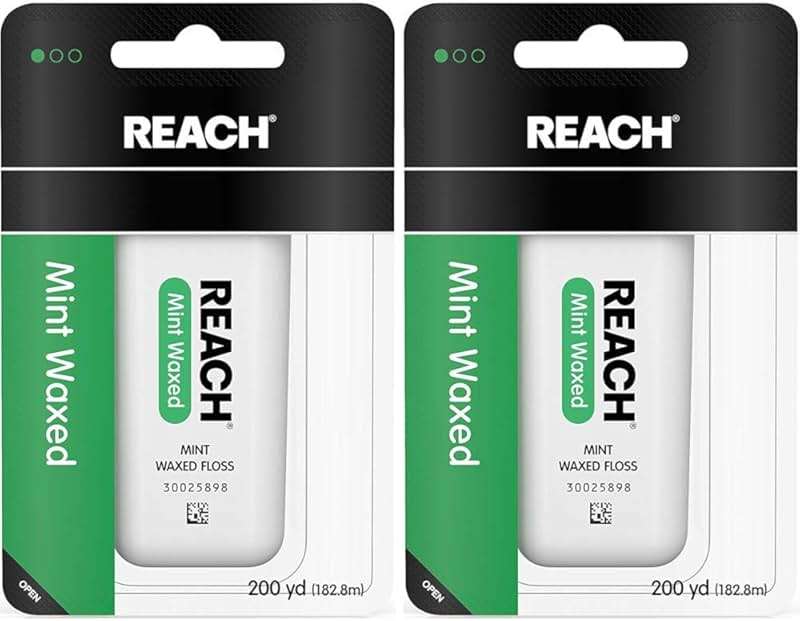 REACH Mint Waxed Floss 200 Yards (Pack of 2) - Image 1