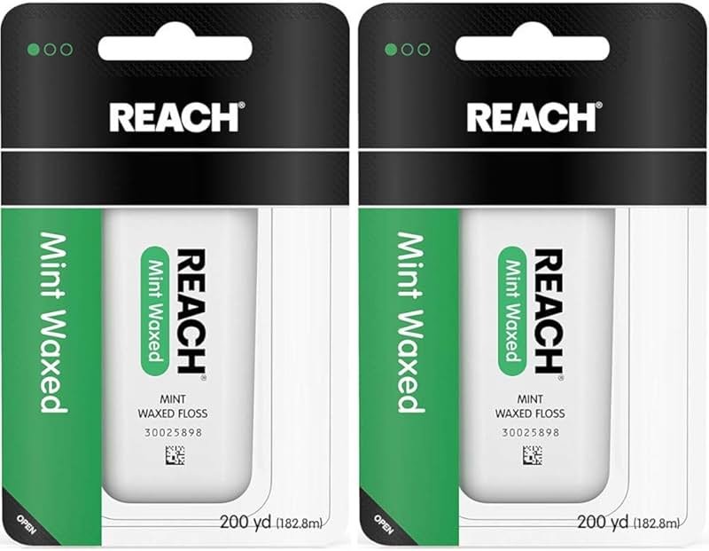 REACH Mint Waxed Floss 200 Yards (Pack of 2) - Product Image