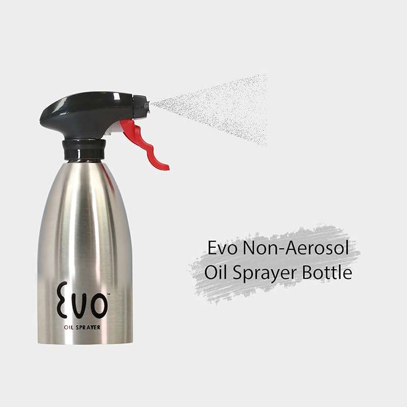 Evo Oil Sprayer 18/8 Stainless Steel, Non-Aerosol for Olive, Cooking Oils, and Vinegars, Silver, 16-Ounce Capacity - Image 6