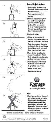 Rhinase Allergy Relief Saline Nasal Spray – Steroid Free, Dual Wetting Agent & Salt Formulation, 300 Sprays for Dry Nose, Allergy, nosebleeds from Nasal Dryness - Image 5
