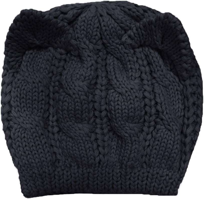 v28 Women Men Girls Boys Teens Cute Cat Ear Knit Cable Rib Hat Cap Beanie - Image 2