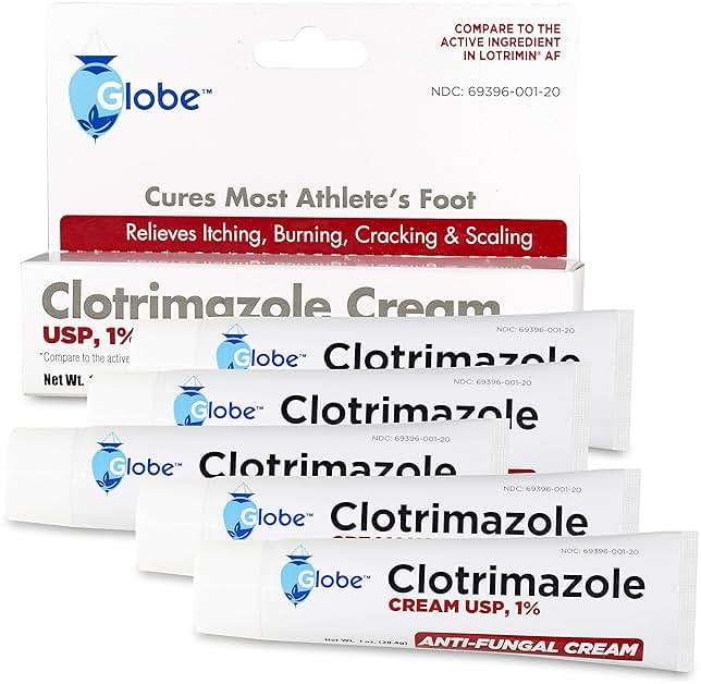 Globe Clotrimazole Antifungal Cream 1% USP (1 oz), Anti Fungal Treatment, Relieves Itching, Burning, Cracking and Scaling Associated Athletes Foot, Jock Itch, Ringworm and More (Pack of 5) - Image 9