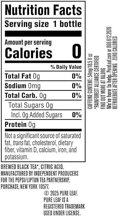 Pure Leaf Iced Tea, Unsweetened Real Brewed Tea, Zero Sugar & Zero Calories, 18.5 Fl Oz (Pack of 12) - Image 2