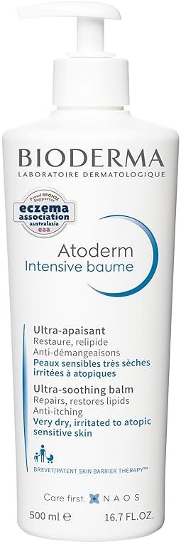 Bioderma Atoderm Intensive Balm, Hydrating Balm for Dry to Atopic Sensitive Skin, Face & Body Moisturizer with Ultra Soothing Anti-Itching Formula, Fragrance-Free, Non-Greasy & Non-Sticky for Family - Product Image