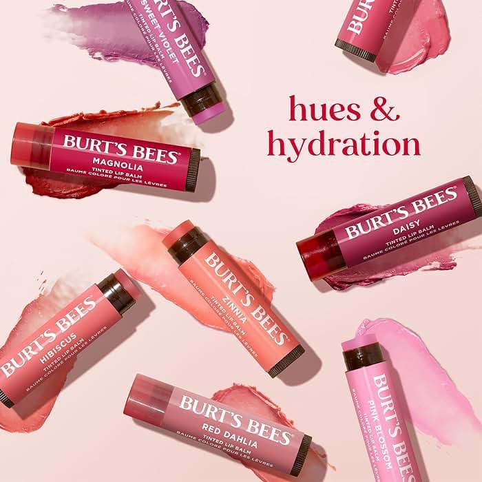 Burt's Bees Lip Tint Balm, Mothers Day Gifts, with Long Lasting 2 in 1 Duo Tinted Balm Formula, Color Infused with Deeply Hydrating Shea Butter for a Natural Buildable Finish, Pink Blossom (2-Pack) - Image 10