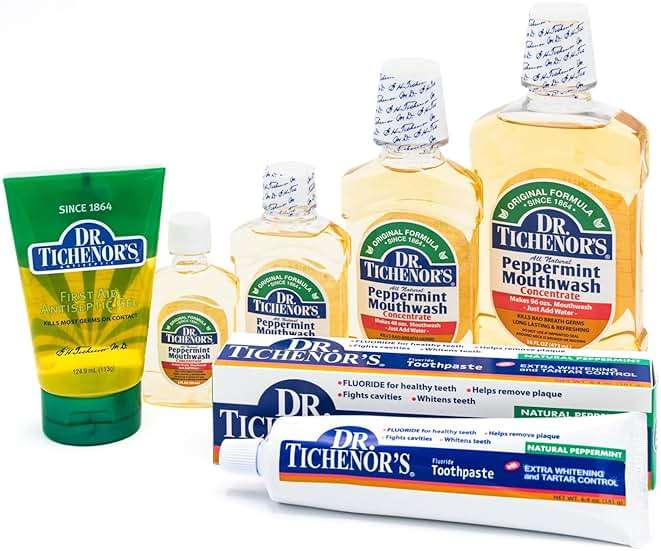 Dr. Tichenor's Peppermint Mouthwash Concentrate - Oral Rinse for Bad Breath and Oral Health With a Minty Punch for Soothing Relief of Minor Sore Throat Irritation - 8 Ounce (Pack of 3) - Image 5