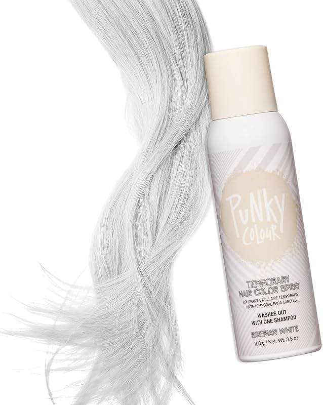 Punky Temporary Hair Color Spray – Siberian White, Instant Vivid Temporary Hair Dye for Women, Wash Out, Hair-Color Spray, 3.5 oz, 2 Pack - Image 5