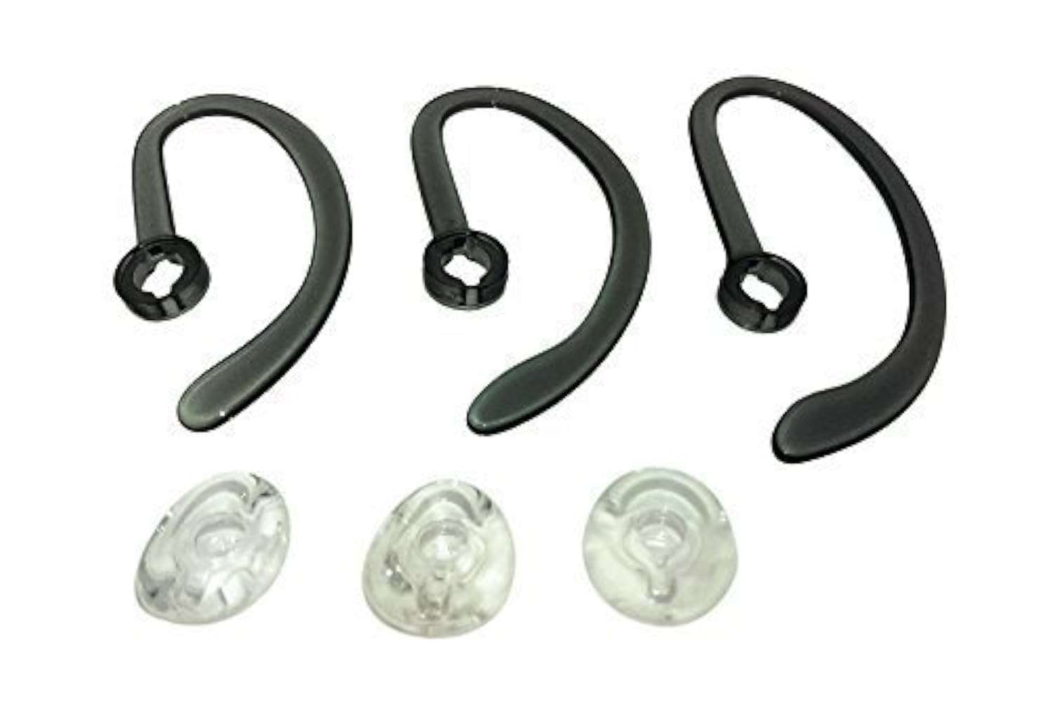 Plantronics Ear Buds, Spare Kit Earloops Buds WH500 CS540 W440 Savi W740 - Includes: 3 Earloop and 3 Eartips (Spare Kit 1 Pack) - Image 1